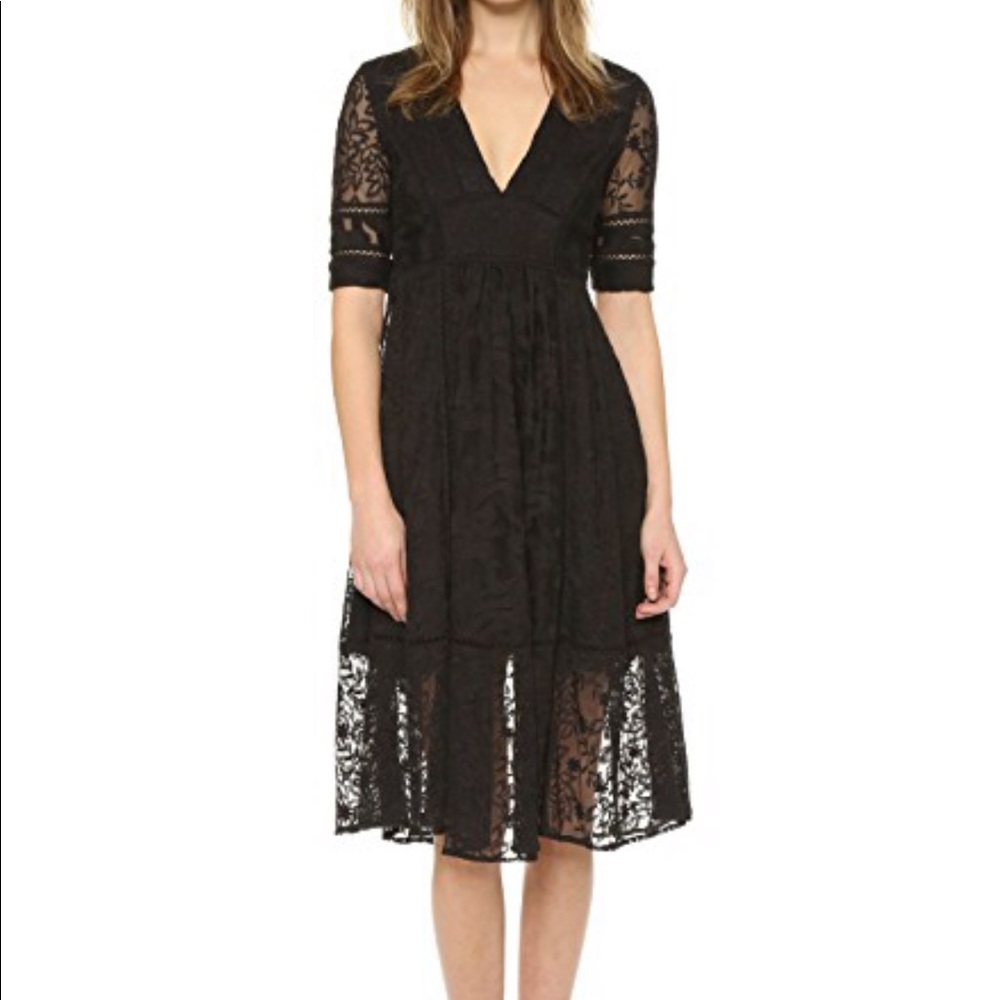 Free People Laurel Lace Dress, Blk, NWT